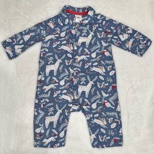 Baby Boden Blue One Piece with Animal Print